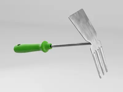 Gardening hoe  Low-poly 3D model