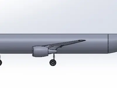 B747 model with details and GE engine  3D model