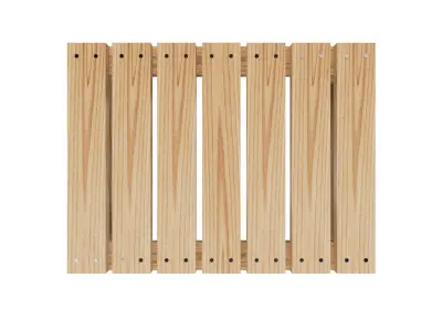 Half wood pallet EUR Low-poly 3D model