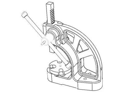 Manual Arbor Press 05 Ton Pressure 3D model