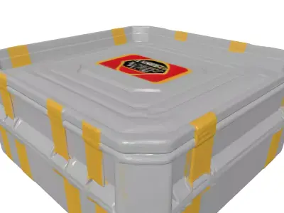SciFi Industrial Pizza Container 3D model