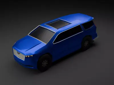 Jeep Land Cruiser Low-Poly Game-ready Low-poly 3D model