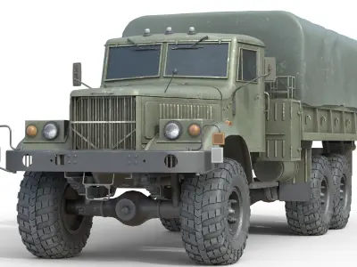 Kraz 255 Ukrainian Truck Low-poly 3D model