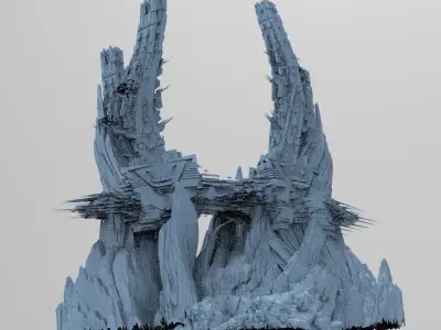 Alien Cliffs rock structure Base 1 3D model