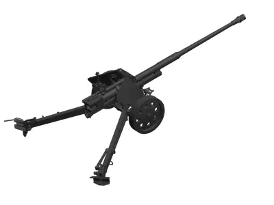 anti tank gun 3D model