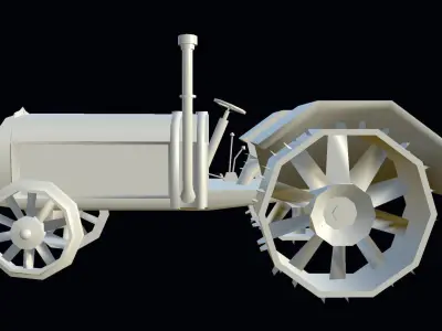 Tractor Low-poly 3D model purchase