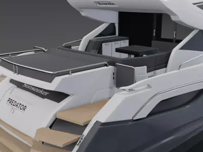 Sunseeker Predator 75 Render PBR 3D model 3D model