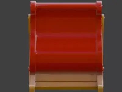 Stylized Santa Claus Sleigh Low-poly 3D model purchase