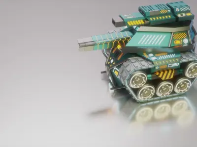 Stylized Sci fi Tank 3D model
