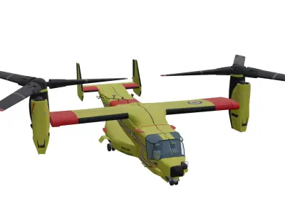 Bell Boeing V-22 Osprey Low-poly 3D model