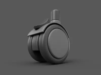Plastic Caster Wheel 2  Low-poly 3D model