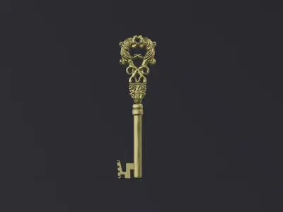 Stylized RPG Quest Key - Dungeon n Dragons Prop 3D print model