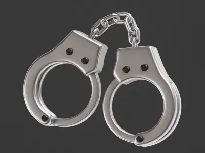 Handcuffs Low-poly 3D model purchase