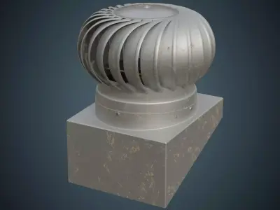 Roof Turbine 1B Low-poly 3D model