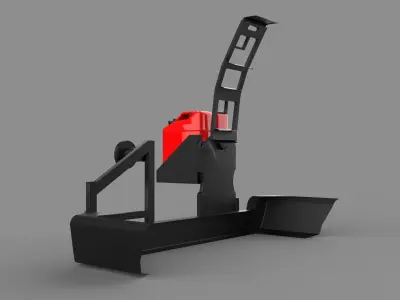 Generic Rear Metal Off-Road Bumper Low-poly 3D model