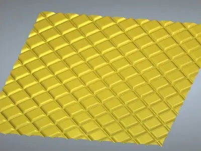 Yellow background diamond pattern 3d model 3D model