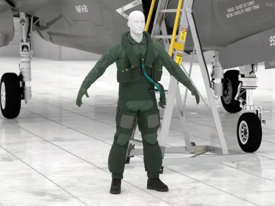  Modern Jet Fighter Pilot Suit 
