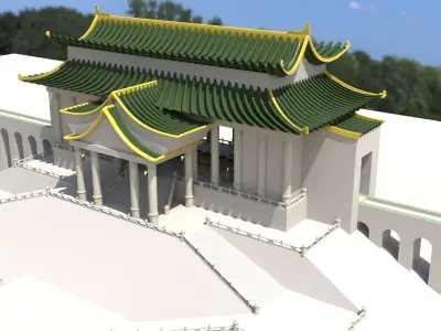 ba sing se train station from avatar the last airbender 3D model