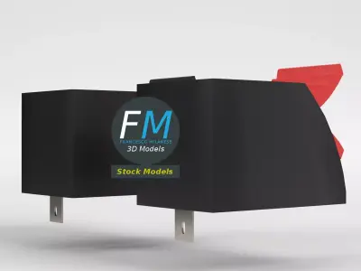 Spring clip speaker terminals 3D model