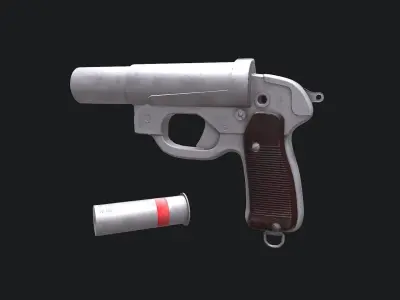 Leuchtpistole 42 LP42 Flare Gun Low-poly PBR Low-poly 3D model