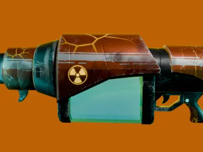 Plasma Gun High Poly 3D model