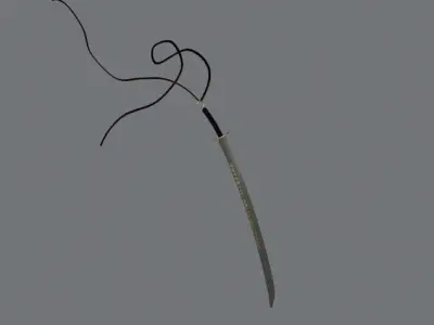 Simple Japanese Samurai Sword 3D model