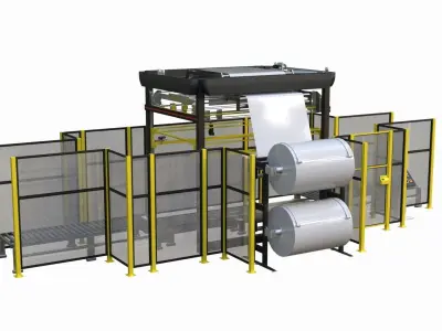 Stretch hooder Industrial Machine Low-poly 3D model