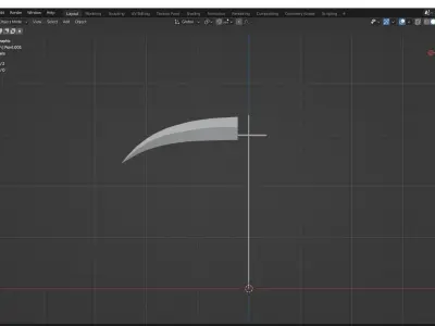 Scythe Shinigami Low-poly 3D model