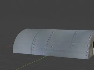 Aircraft Hanger V3 Low Poly Free low-poly 3D model