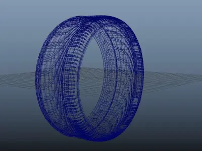 goodyear tripple-tube tire concept futuristic tyre 3D model