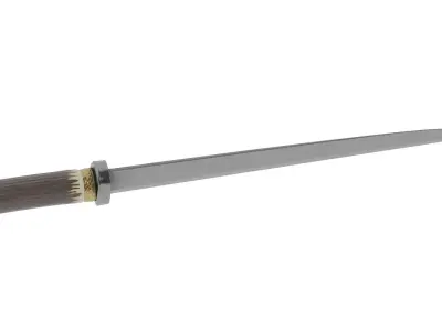 Seax Knife Low-poly 3D model