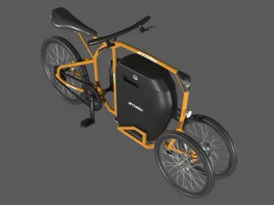 Stork - A Futuristic Electric Bike Bicycle 3D model