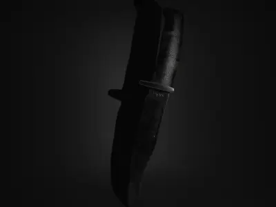 3 Knife Variants Pack --Standard Brown Handle  Military Camo Low-poly 3D model