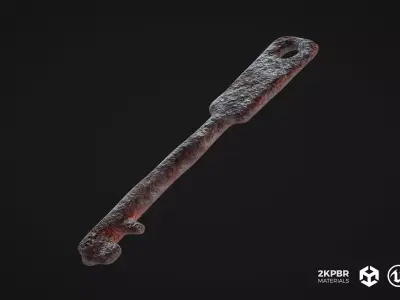 Ancient Roman Key PBR game ready Low-poly 3D model