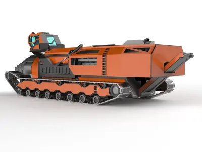 3d model Drill Mining Machine vehicle 3D model