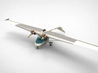 Ultraflight Lazair Airplane 3D model