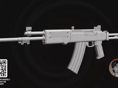 IMI Galil ARM - Elite Tactical Assault Rifle 3D Model 3D model