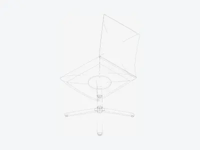 Furniture - Chair - Contemporary - Star - Base Low-poly 3D model