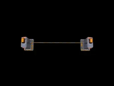 3d Render A Closed Boom Barrier Blocking A Road 3D model
