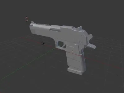 PBR gameready DesertEagle gun Low-poly 3D model
