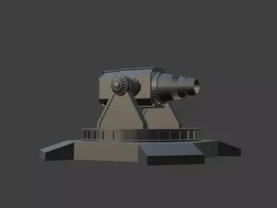 turret Low-poly 3D model