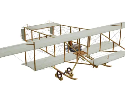 Farman IV HF Low-poly 3D model