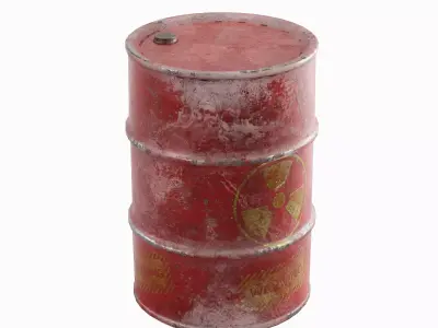 Nuclear Barrel 01 Low-poly 3D model