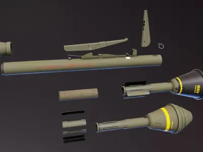Pansarskott M46 Low-poly 3D model
