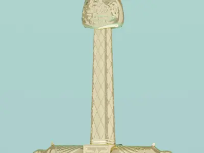Joyeuse Sword Weapon PBR low-poly game ready Low-poly 3D model