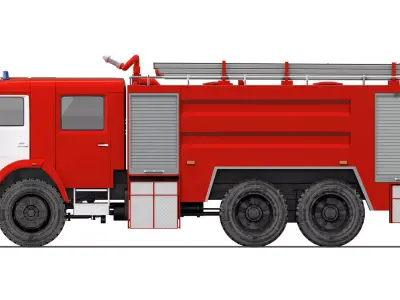 Kamaz 53229 AC-60 firetruck 2016 3D model