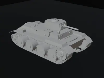 3D Punzer IV Low-poly 3D model