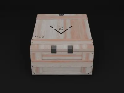Russian box with ammo 5x45 Low-poly 3D model