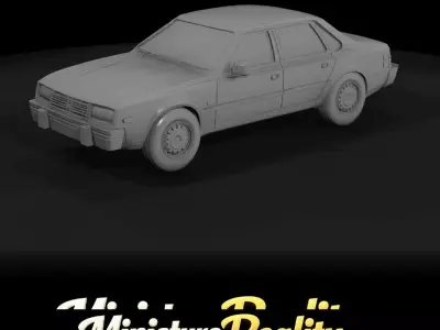 1-87 AMC Concord Sedan 1980 Print Ready STL 3D print model