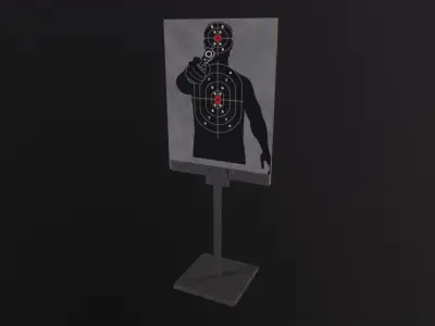 Falling Target 3D Model Low-poly 3D model